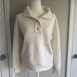 Stars Above Ivory Quilted Pullover